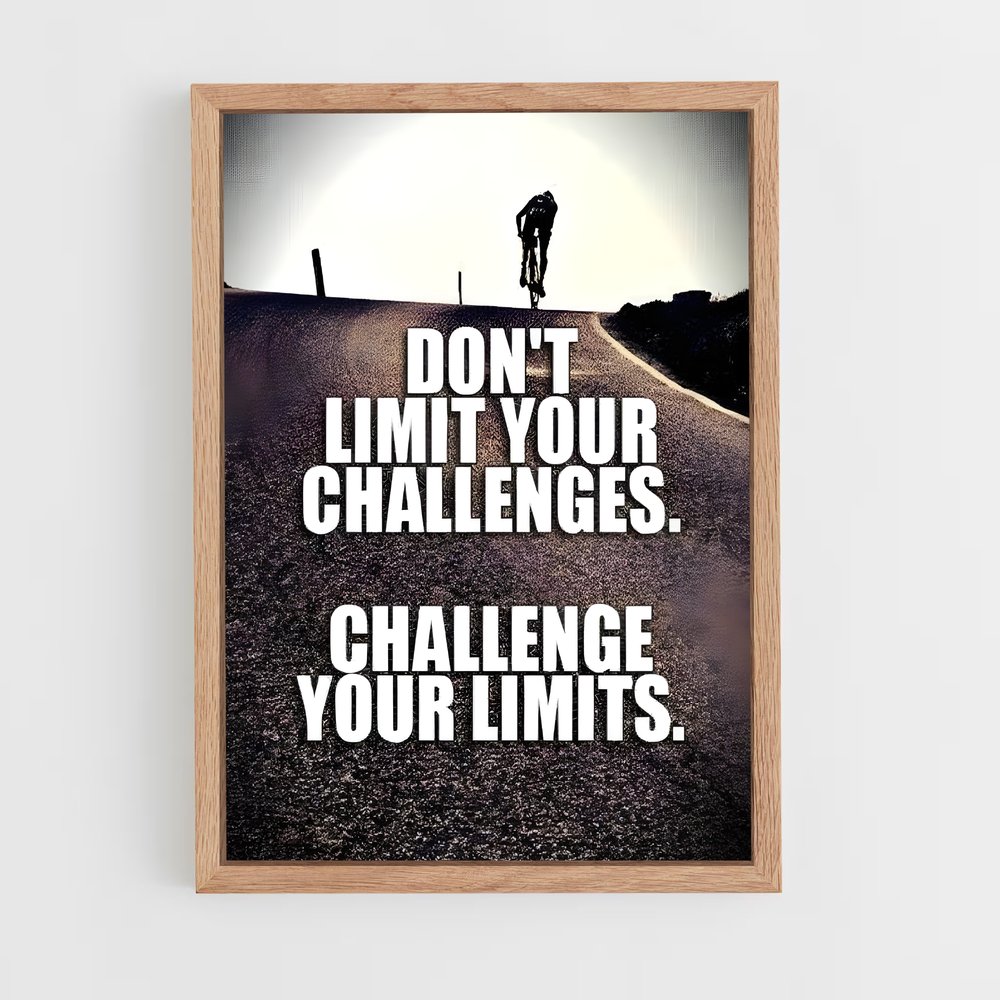 Poster Dépasse tes Limites – affiche Cyclisme (vue 4)